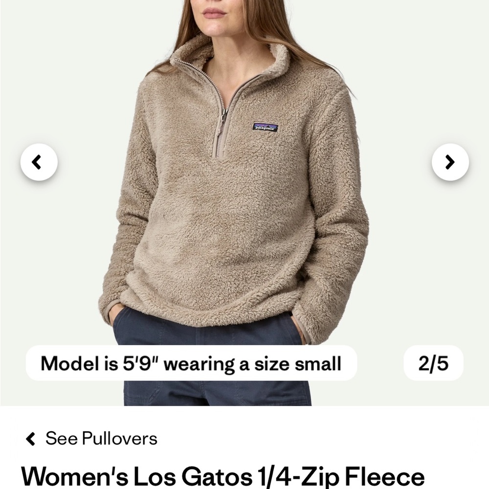 Patagonia Women's Los Gatos 1/4-Zip Fleece Sweater - Tan